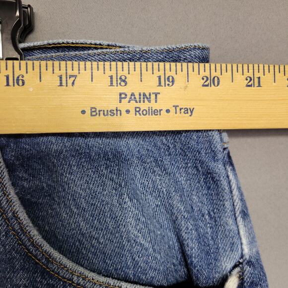 Wrangler Straight Leg Jeans Mens 42" x 30" Blue Medium Wash Pockets High-Rise - Picture 7 of 11